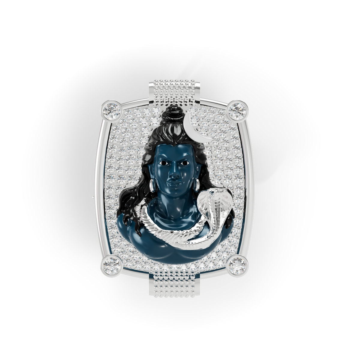 Guru Jewel's The Celestial Mahadev Rectangular Frame Pendant for Her