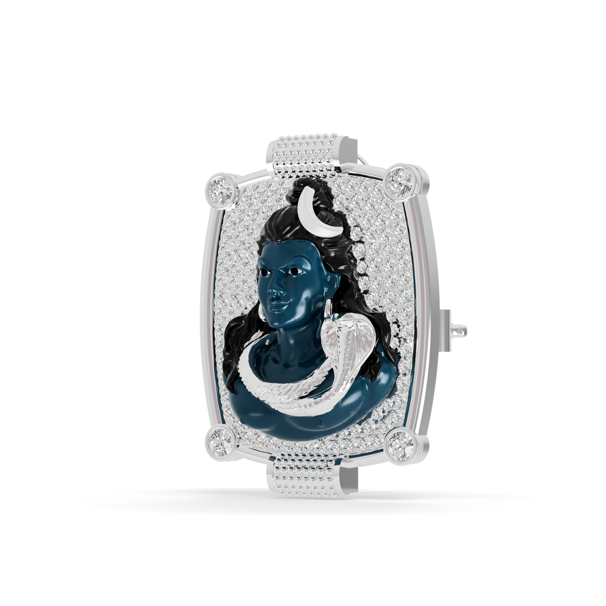 Guru Jewel's The Celestial Mahadev Rectangular Frame Pendant for Her