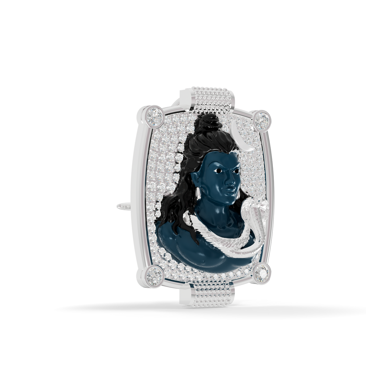 Guru Jewel's The Celestial Mahadev Rectangular Frame Pendant for Her