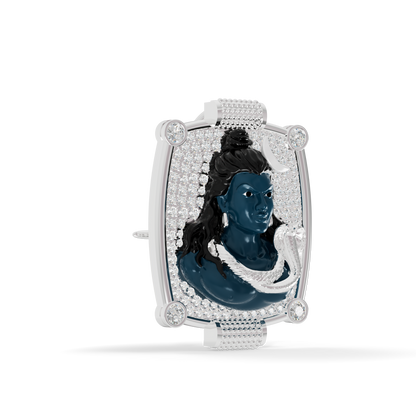 Guru Jewel's The Celestial Mahadev Rectangular Frame Pendant for Her