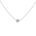 Guru Jewel's Pear Shaped Solitaire Diamond Studded In Silver Only Pendent For Her