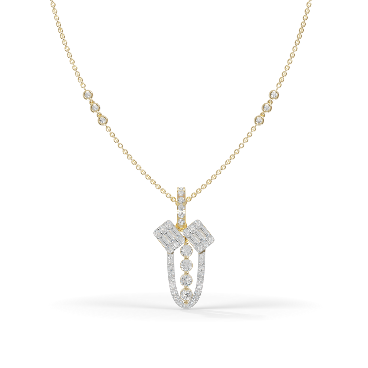 Guru Jewel's Modern Architectural Silver Pendant for Her