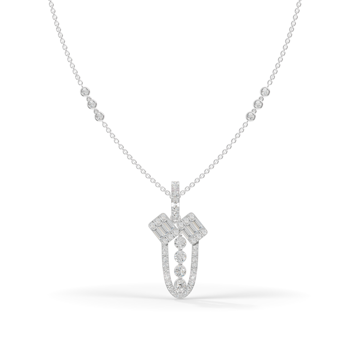 Guru Jewel's Modern Architectural Silver Pendant for Her