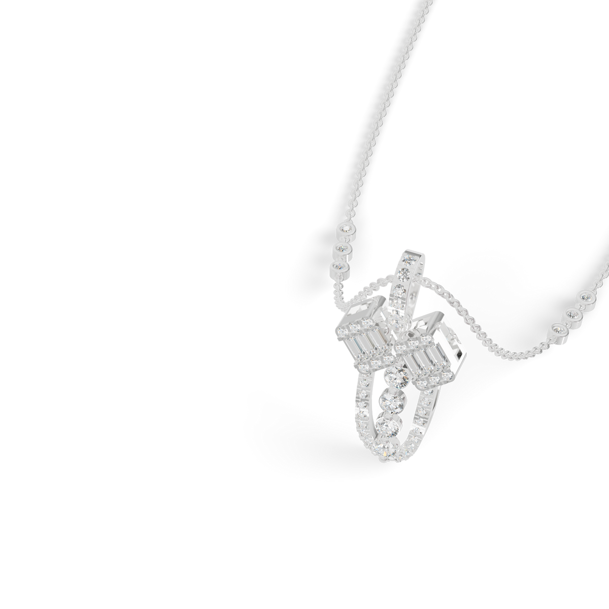 Guru Jewel's Modern Architectural Silver Pendant for Her