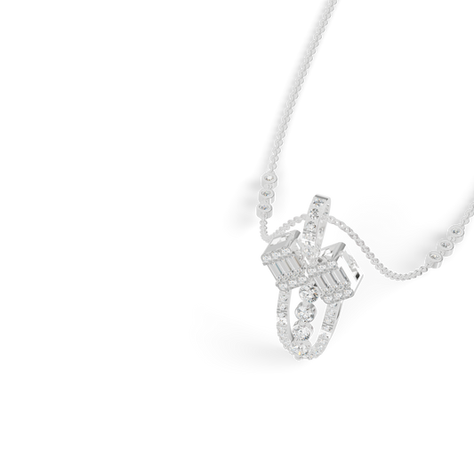Guru Jewel's Modern Architectural Silver Pendant for Her