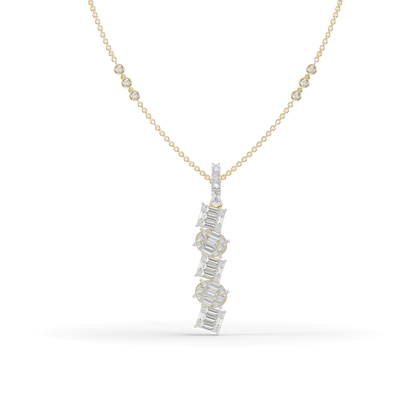 Guru Jewel's Sophisticated Diagonal Bar Pendant for Her
