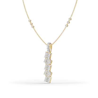 Guru Jewel's Sophisticated Diagonal Bar Pendant for Her