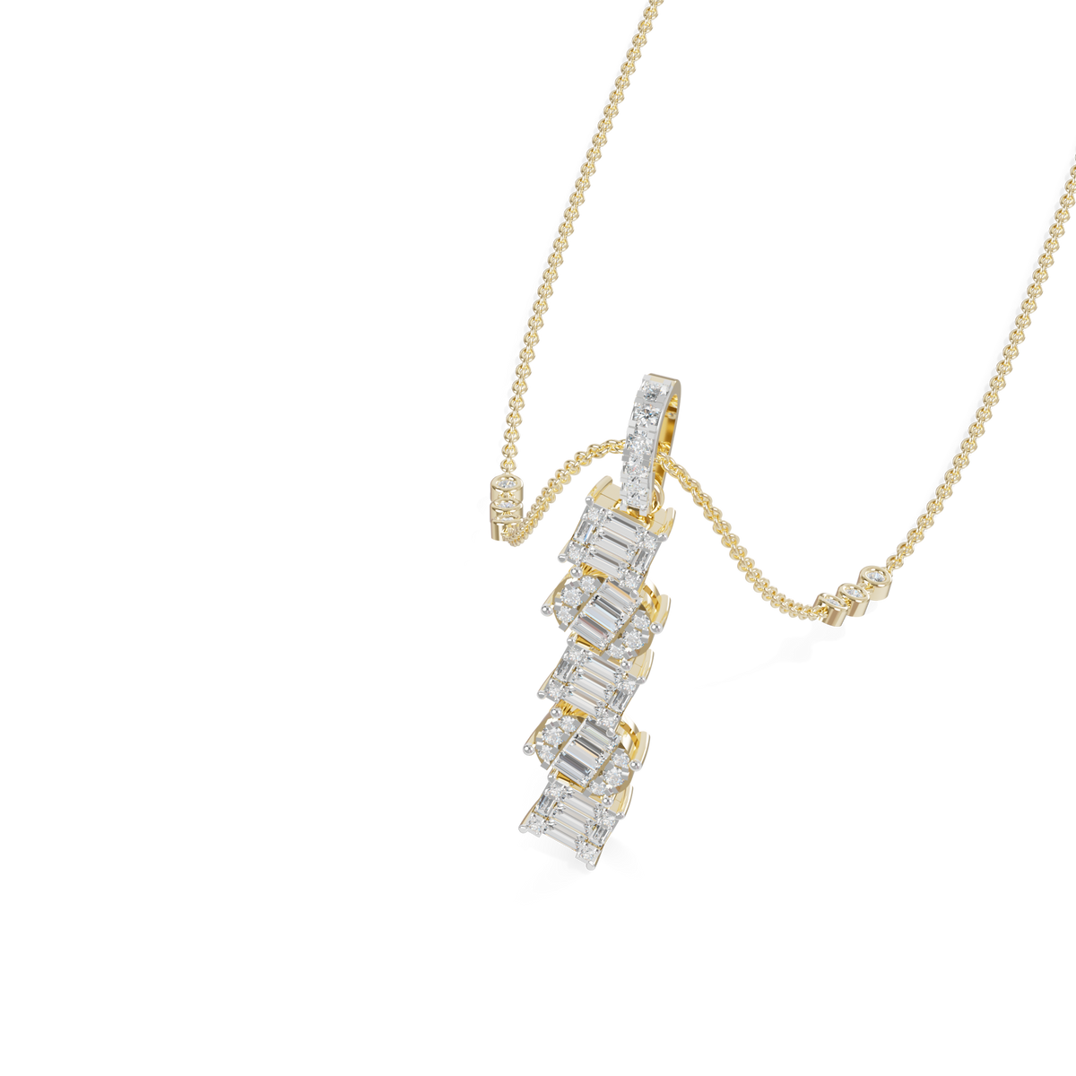 Guru Jewel's Sophisticated Diagonal Bar Pendant for Her