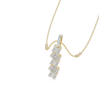 Guru Jewel's Sophisticated Diagonal Bar Pendant for Her