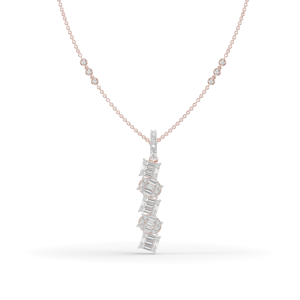 Guru Jewel's Sophisticated Diagonal Bar Pendant for Her