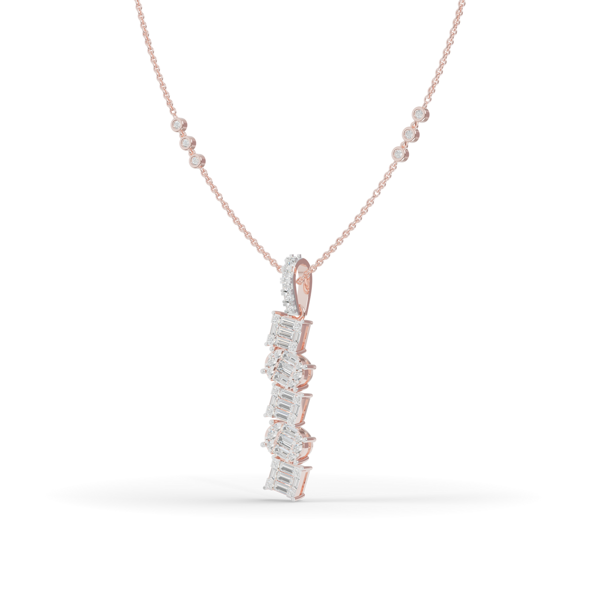 Guru Jewel's Sophisticated Diagonal Bar Pendant for Her