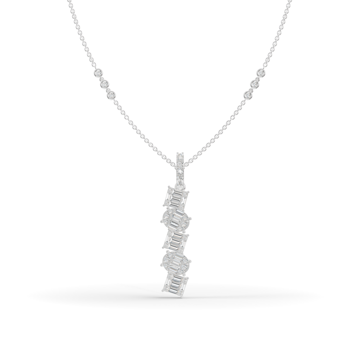 Guru Jewel's Sophisticated Diagonal Bar Pendant for Her