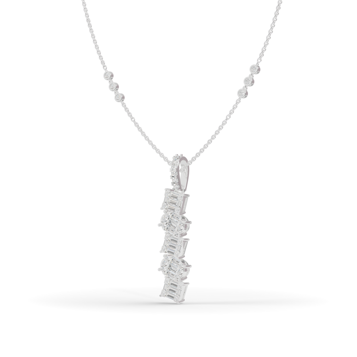 Guru Jewel's Sophisticated Diagonal Bar Pendant for Her