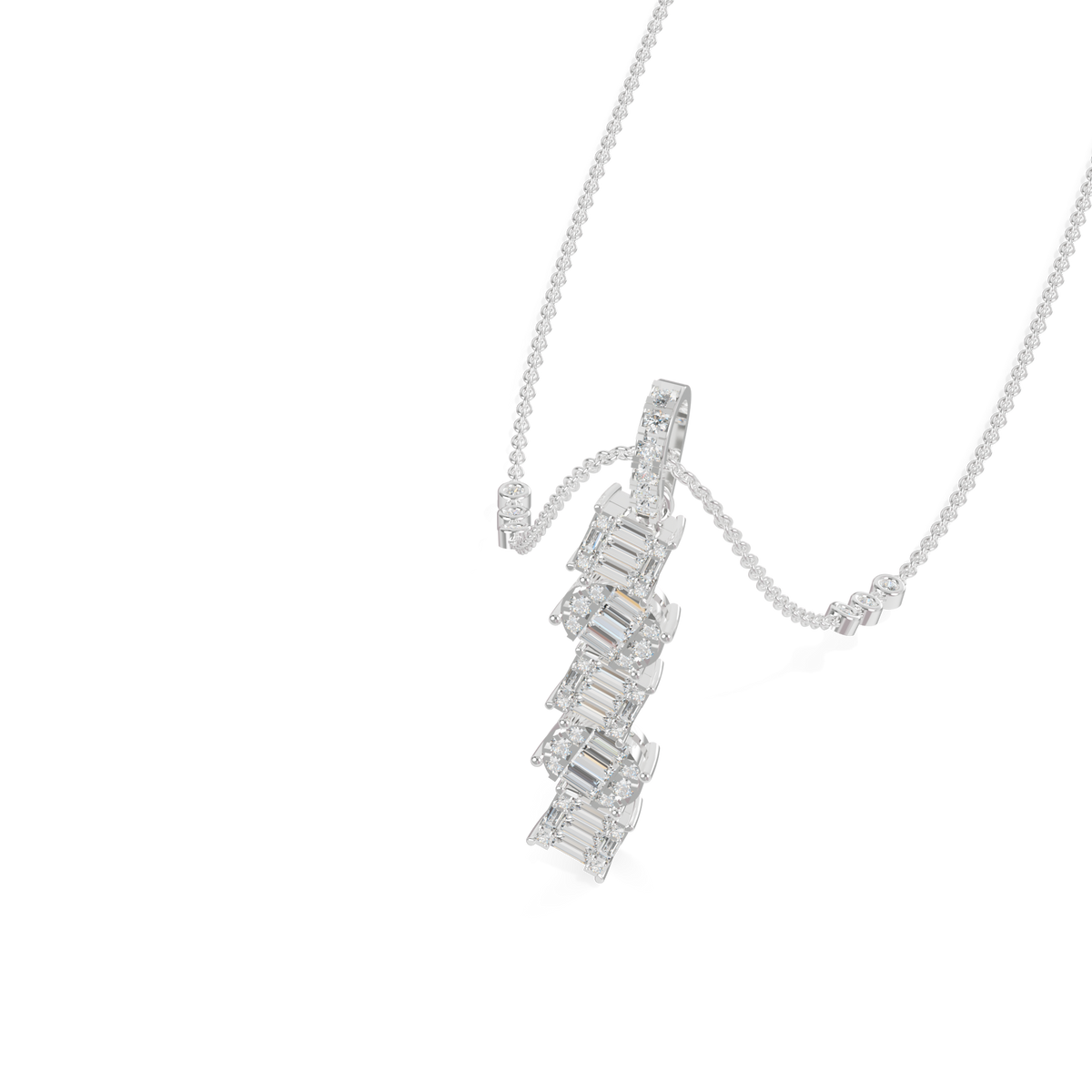 Guru Jewel's Sophisticated Diagonal Bar Pendant for Her