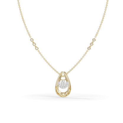 Guru Jewel's Pear-Shaped Cluster Accent with Latticed Teardrop Pendant for Her