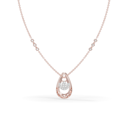 Guru Jewel's Pear-Shaped Cluster Accent with Latticed Teardrop Pendant for Her