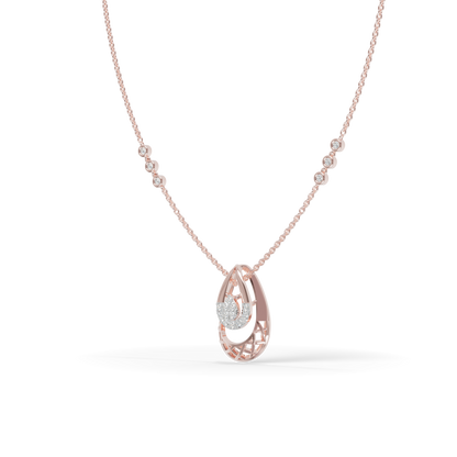 Guru Jewel's Pear-Shaped Cluster Accent with Latticed Teardrop Pendant for Her