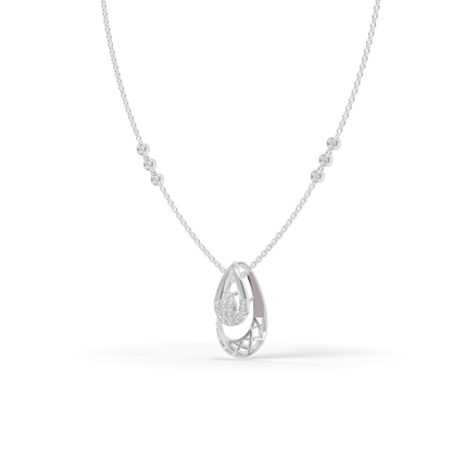 Guru Jewel's Pear-Shaped Cluster Accent with Latticed Teardrop Pendant for Her