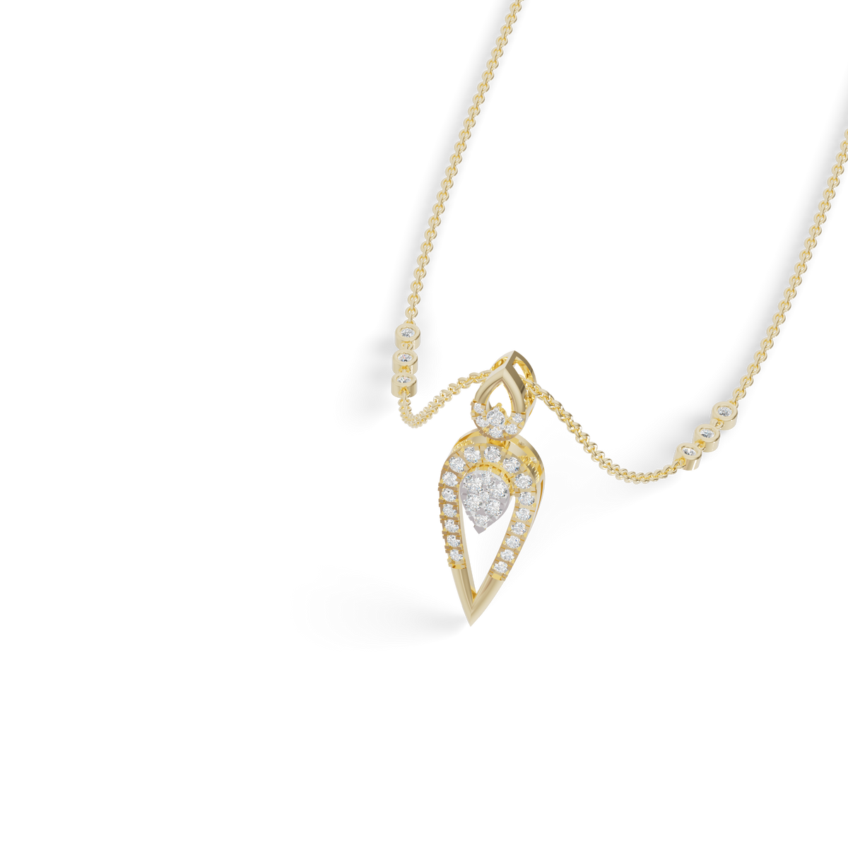 Guru Jewel's Sleek V-Shaped Tiered Pendant for Her