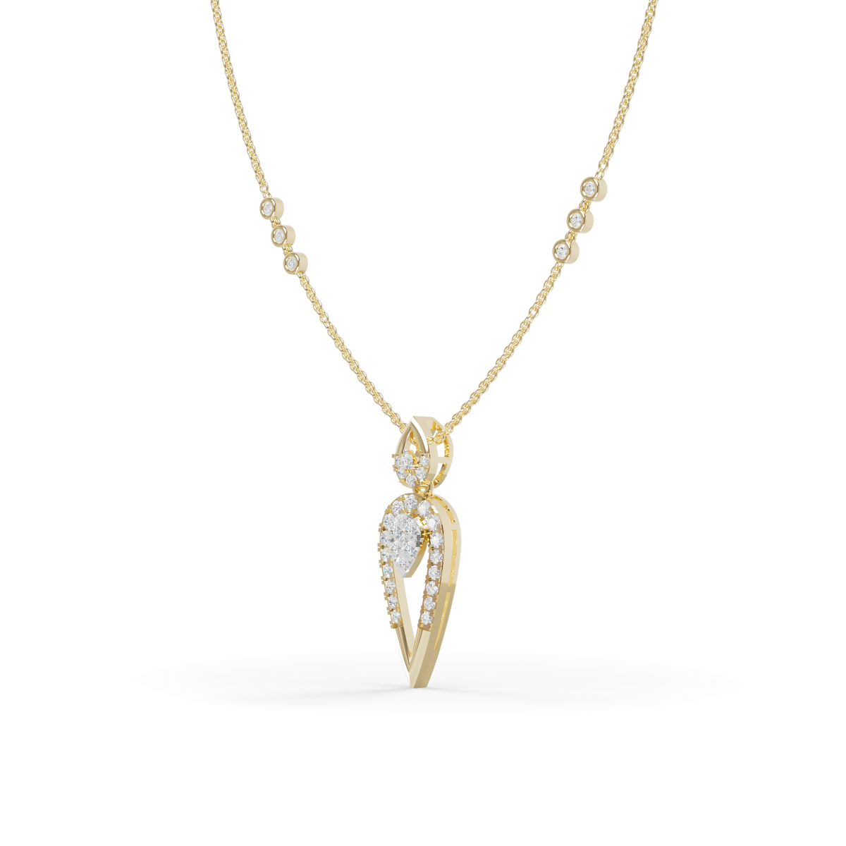 Guru Jewel's Sleek V-Shaped Tiered Pendant for Her