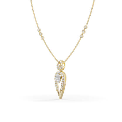 Guru Jewel's Sleek V-Shaped Tiered Pendant for Her