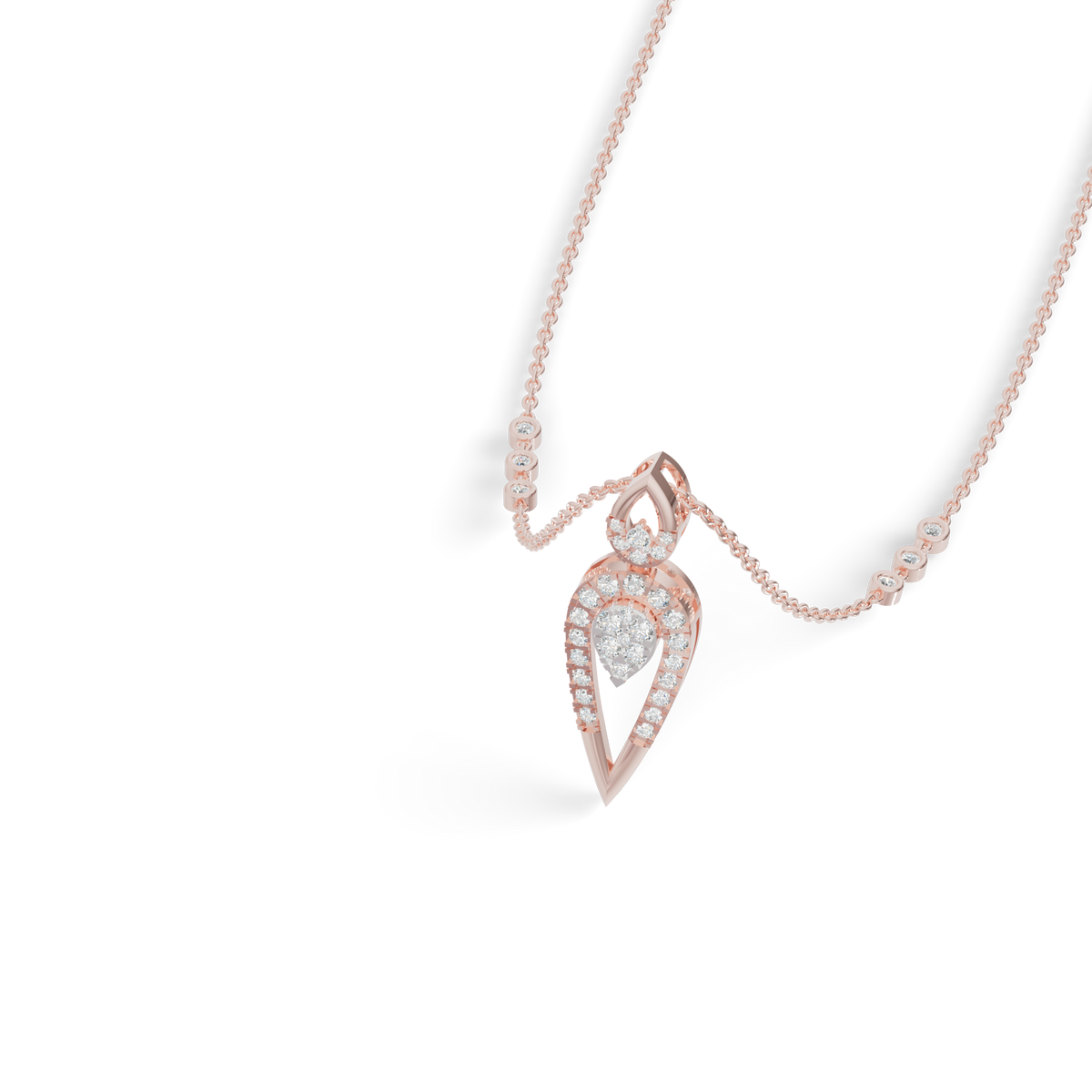 Guru Jewel's Sleek V-Shaped Tiered Pendant for Her