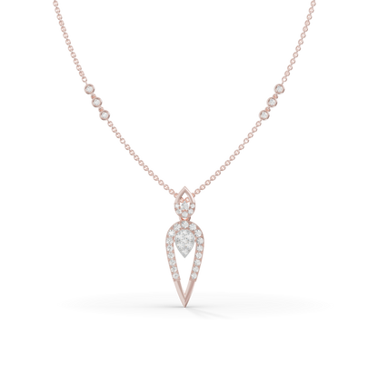 Guru Jewel's Sleek V-Shaped Tiered Pendant for Her