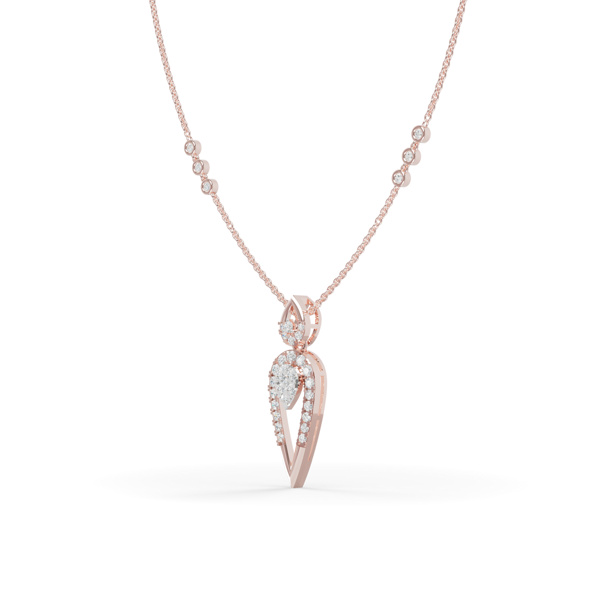 Guru Jewel's Sleek V-Shaped Tiered Pendant for Her