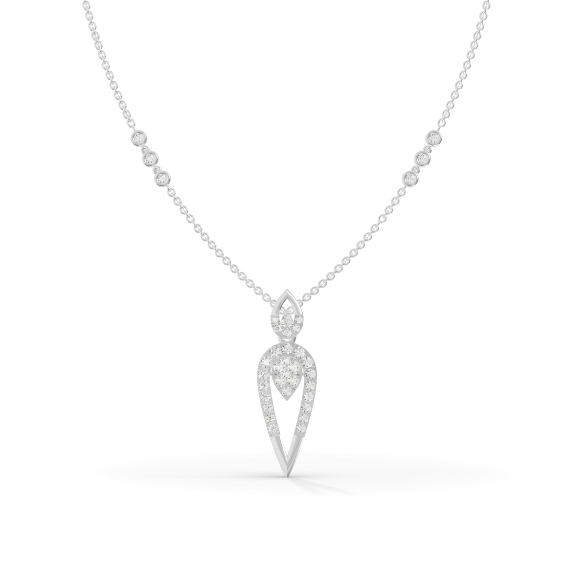 Guru Jewel's Sleek V-Shaped Tiered Pendant for Her