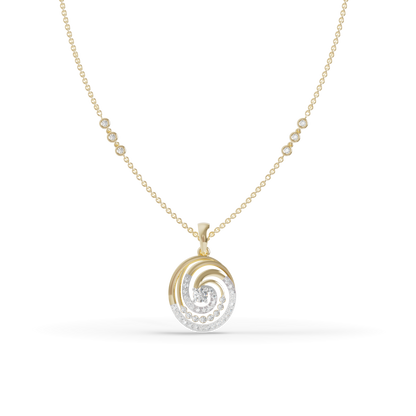 Guru Jewel's Elegant Circular Whirl Silver Pendant for Her