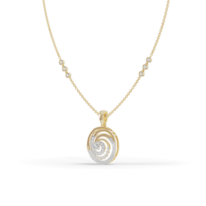 Guru Jewel's Elegant Circular Whirl Silver Pendant for Her