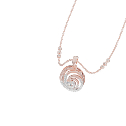 Guru Jewel's Elegant Circular Whirl Silver Pendant for Her
