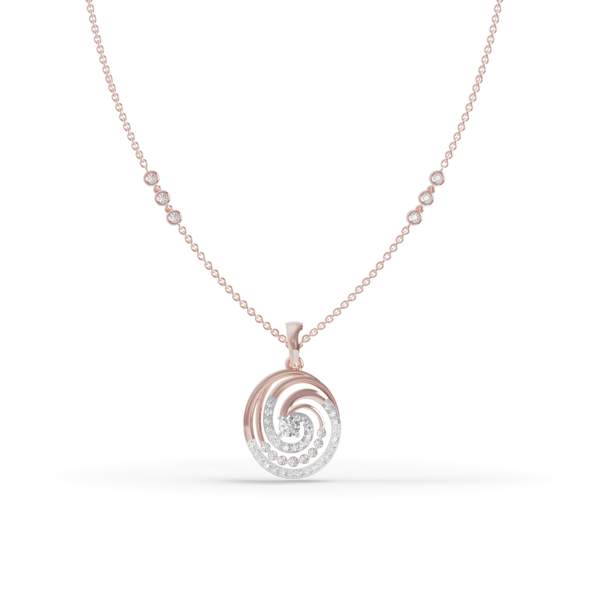 Guru Jewel's Elegant Circular Whirl Silver Pendant for Her