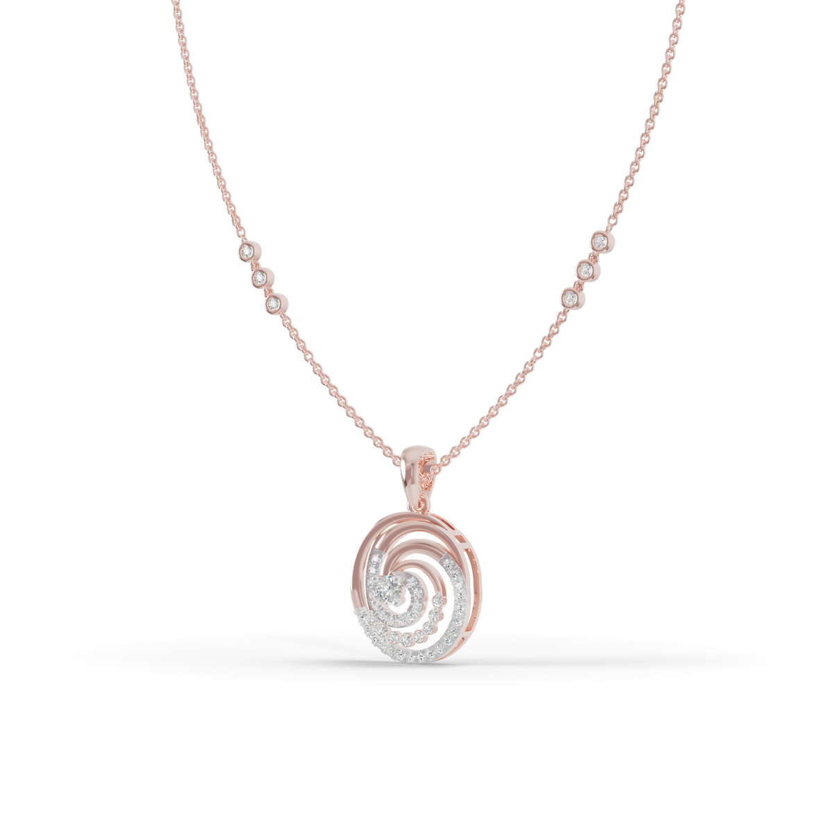 Guru Jewel's Elegant Circular Whirl Silver Pendant for Her