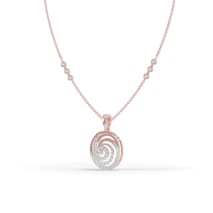 Guru Jewel's Elegant Circular Whirl Silver Pendant for Her