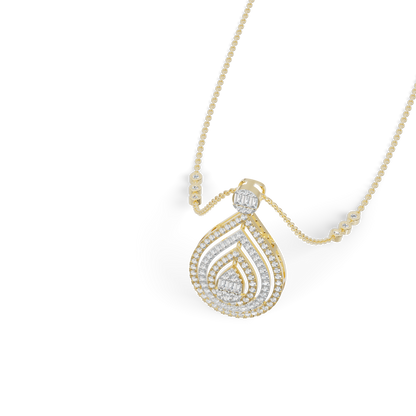Guru Jewel's  Pavé-Set Simulants with Nested Pear Pendant for Her