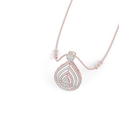 Guru Jewel's  Pavé-Set Simulants with Nested Pear Pendant for Her