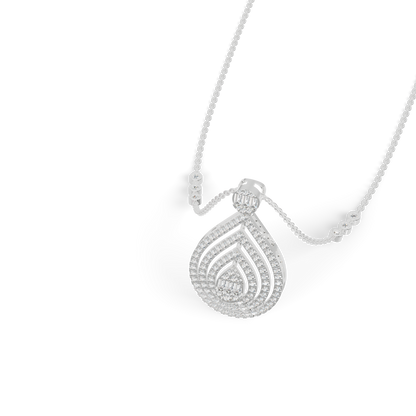 Guru Jewel's  Pavé-Set Simulants with Nested Pear Pendant for Her