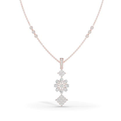 Guru Jewel's Blossom and Square Cluster Pendant for Her