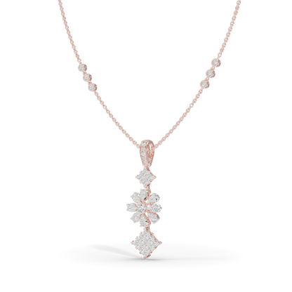 Guru Jewel's Blossom and Square Cluster Pendant for Her