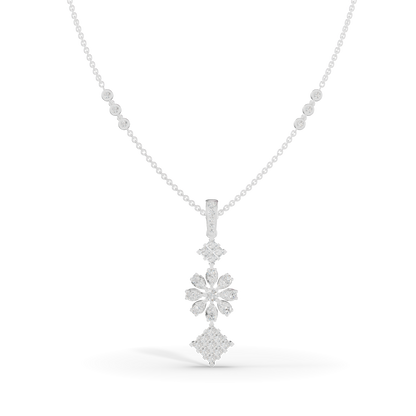 Guru Jewel's Blossom and Square Cluster Pendant for Her