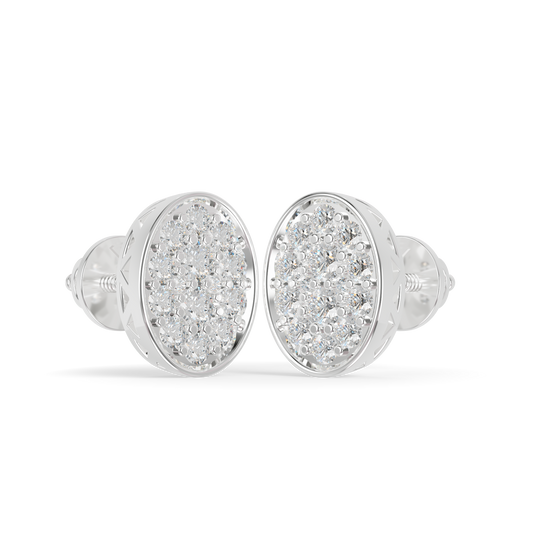 Guru Jewel's Round Studded Oval Shape Earrings For Her