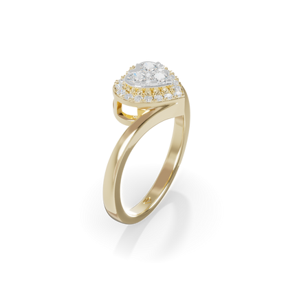 Guru Jewel's Delicate Heart Frame Sparkle Ring for Her