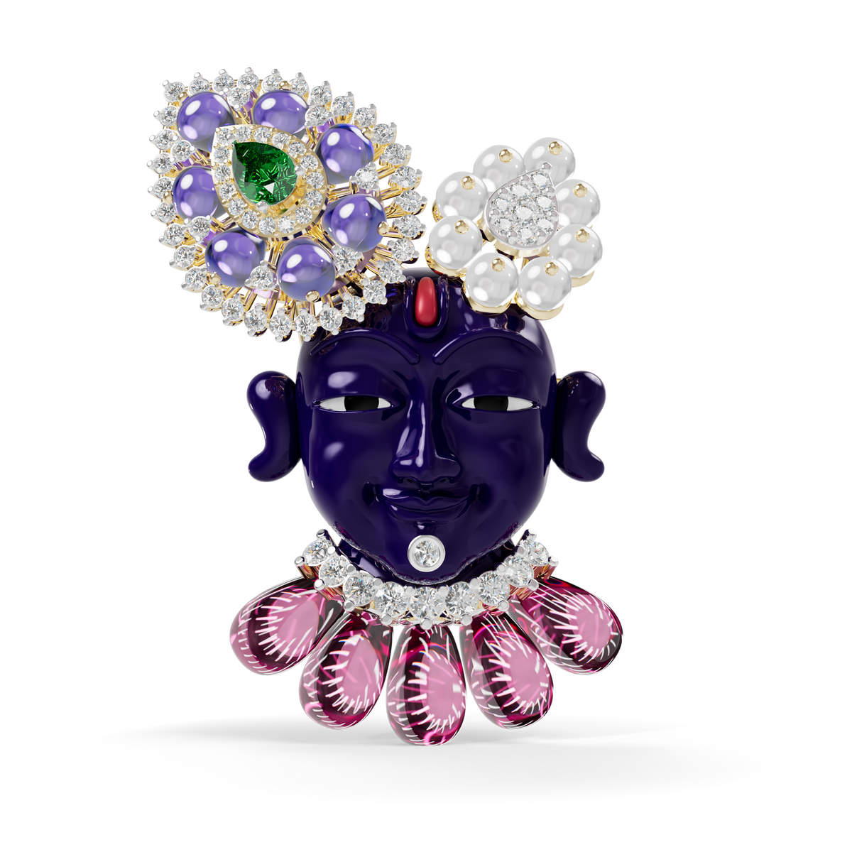 Guru Jewel's The Royal Shrinathji Heritage Gemstone PendanT for Her