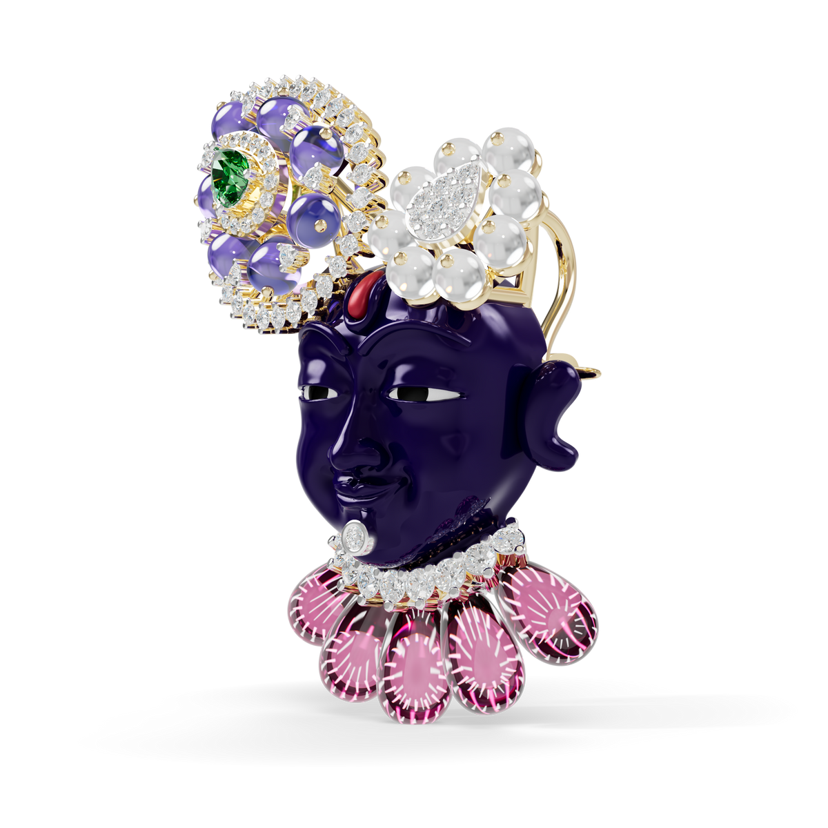 Guru Jewel's The Royal Shrinathji Heritage Gemstone PendanT for Her