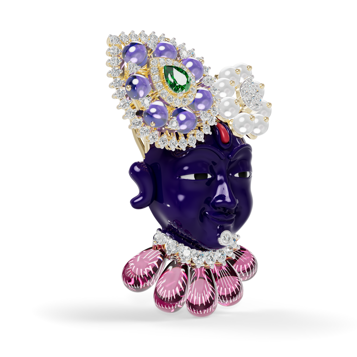 Guru Jewel's The Royal Shrinathji Heritage Gemstone PendanT for Her