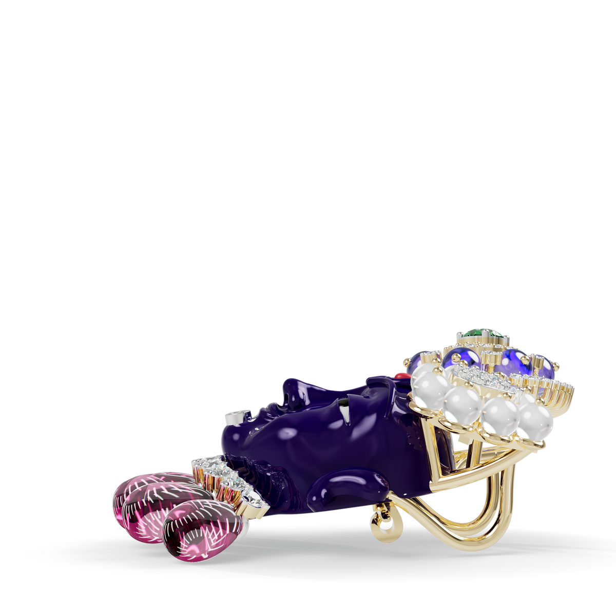 Guru Jewel's The Royal Shrinathji Heritage Gemstone PendanT for Her