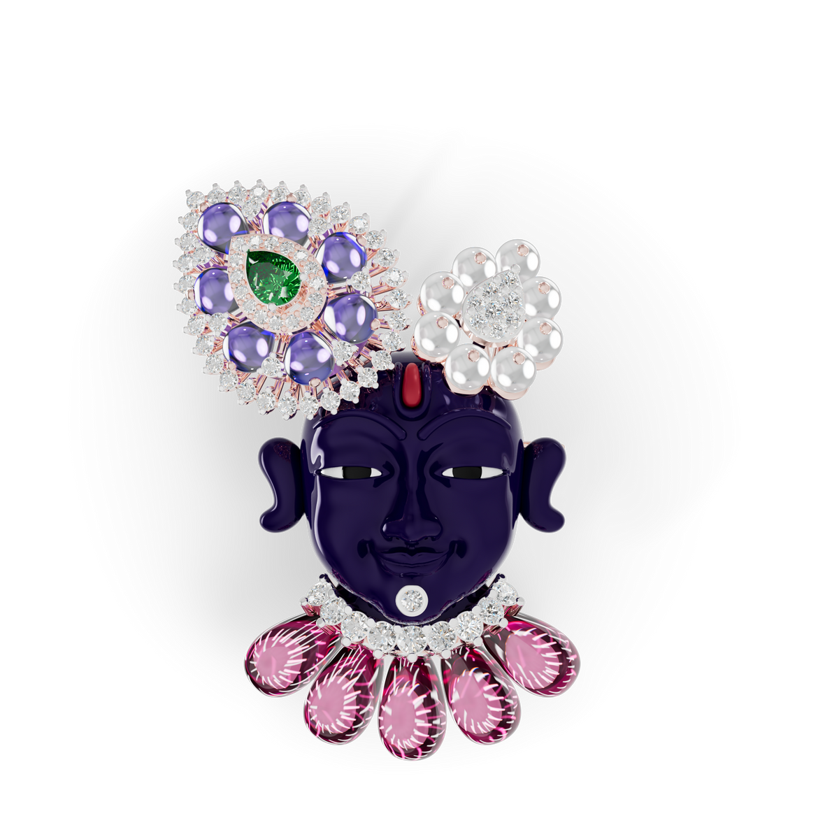 Guru Jewel's The Royal Shrinathji Heritage Gemstone PendanT for Her