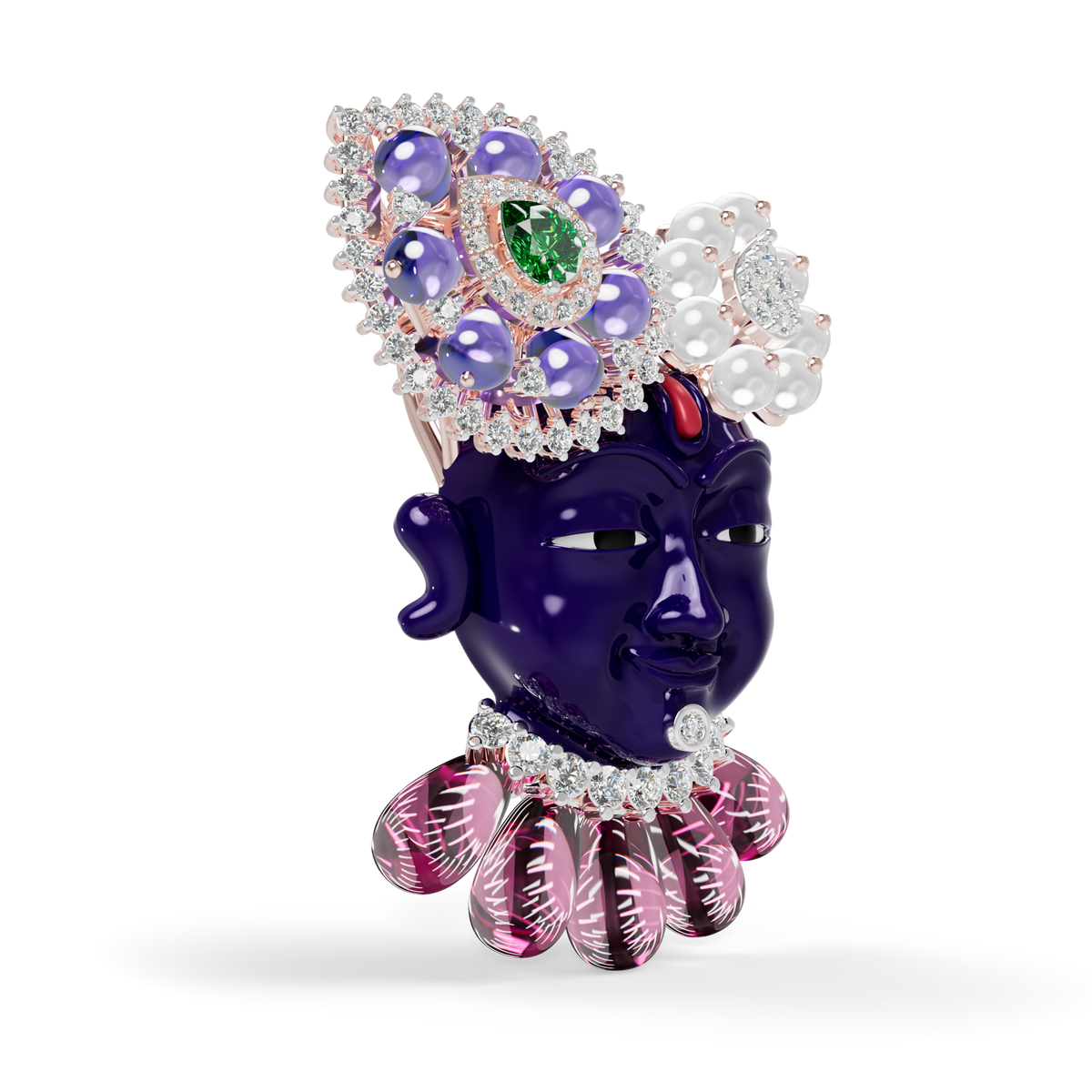 Guru Jewel's The Royal Shrinathji Heritage Gemstone PendanT for Her