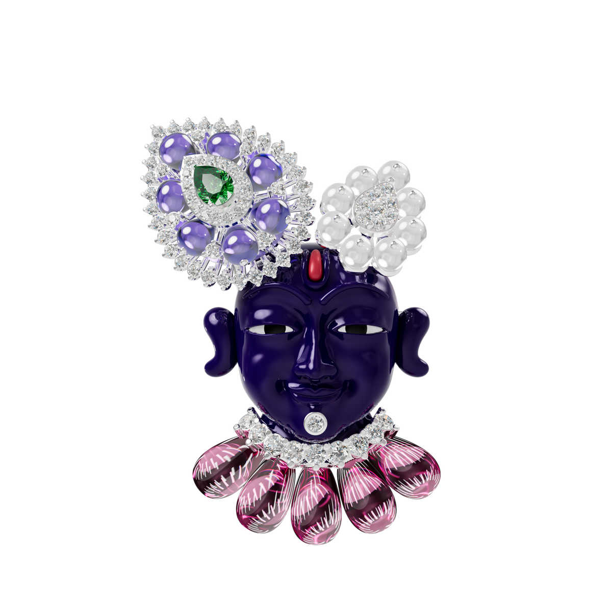 Guru Jewel's The Royal Shrinathji Heritage Gemstone PendanT for Her